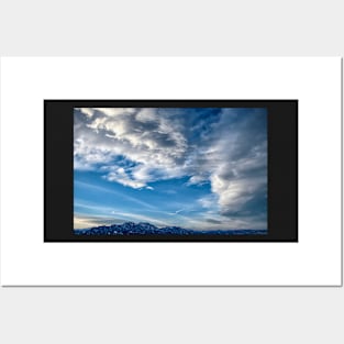 Cloudy Sky Over the Flatiron Mountains Posters and Art